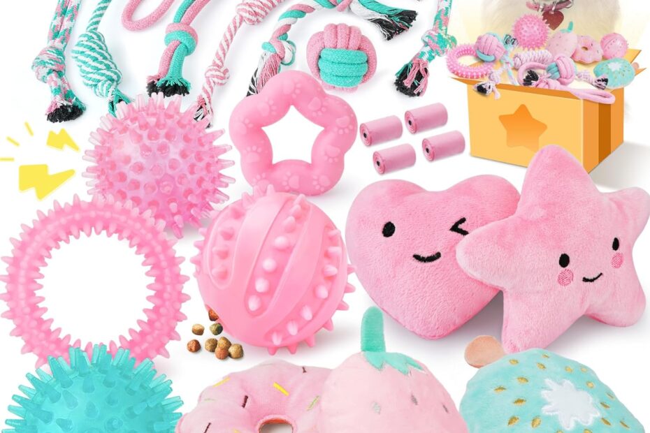 Unleash Joy: 23 XIUGOAL Pink Puppy Toys for Endless Fun and Teething Relief!