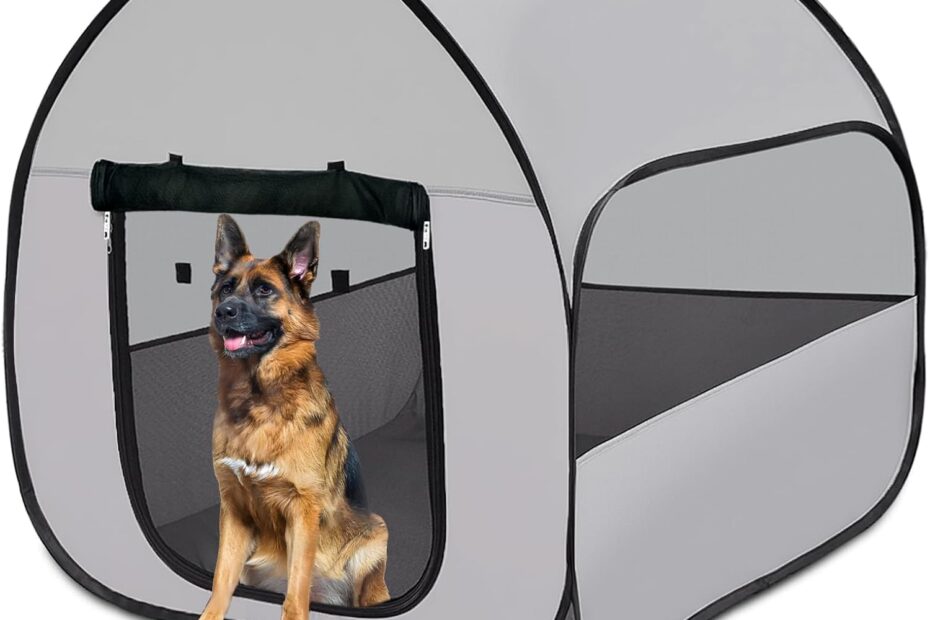Explore the Great Outdoors with the LUCKITTY Pop-Up Dog Kennel: Your Pet's New Favorite Travel Companion!