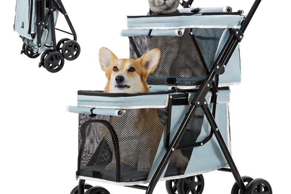 Explore the Outdoors: The Ultimate Double Pet Stroller for Your Furry Friends!
