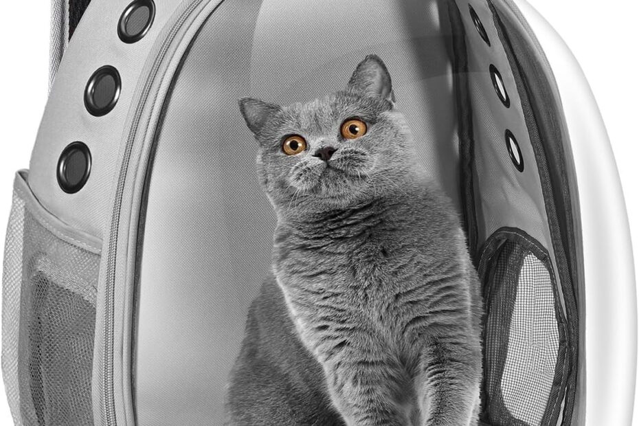 Explore the Outdoors: The Ultimate Grey Cat Carrier Backpack for Travel and Adventure!