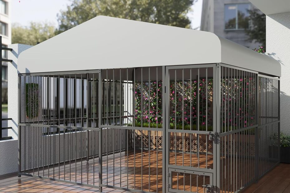 Secure and Spacious: The Ultimate 10x10x6 FT Dog Kennel Review!
