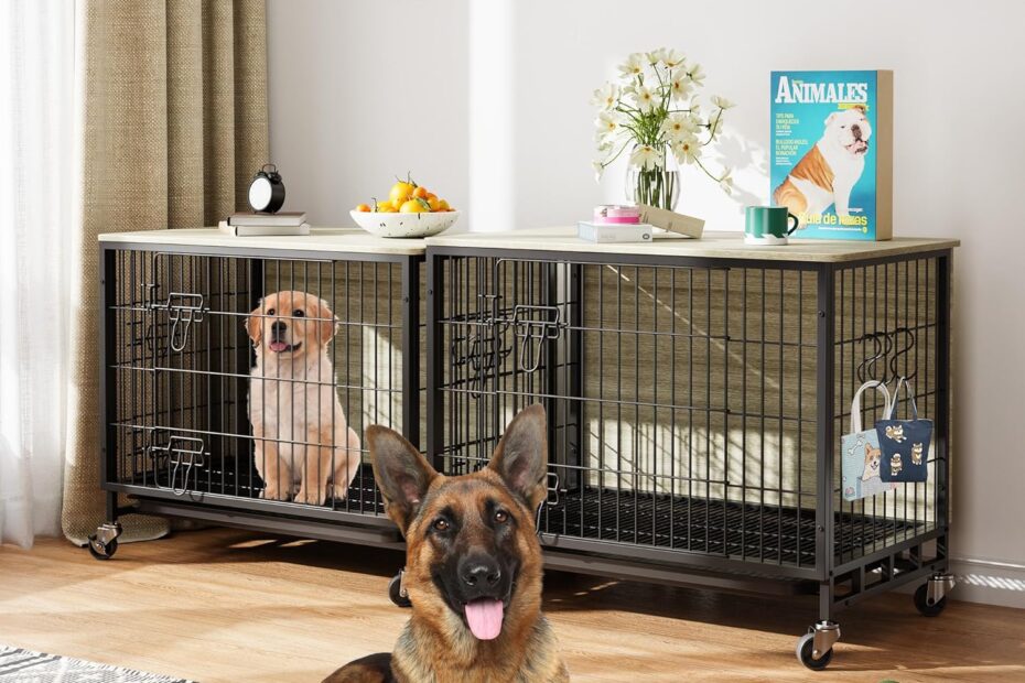 Stylish Comfort: Review of the 27.2" Wooden Dog Crate Furniture for Your Furry Friend