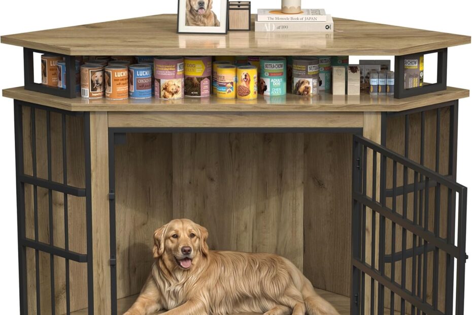 Stylish Comfort: The 51" Corner Dog Crate That Doubles as Elegant Furniture