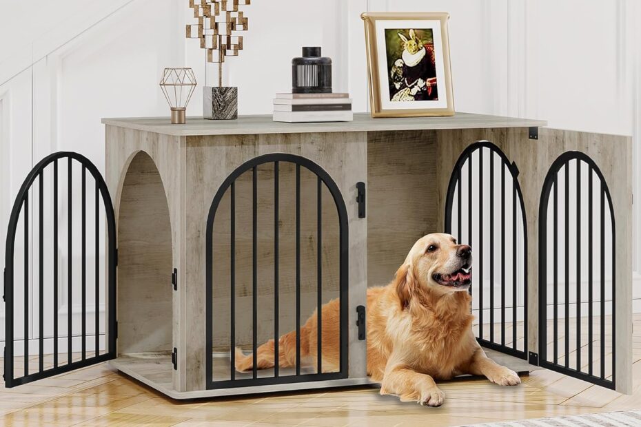 Stylish & Sturdy: The 39.4" Wooden Dog Crate That Doubles as Chic Furniture