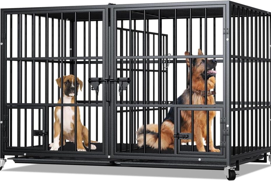 The Ultimate Dog Crate: Sturdy, Spacious & Perfect for Two!