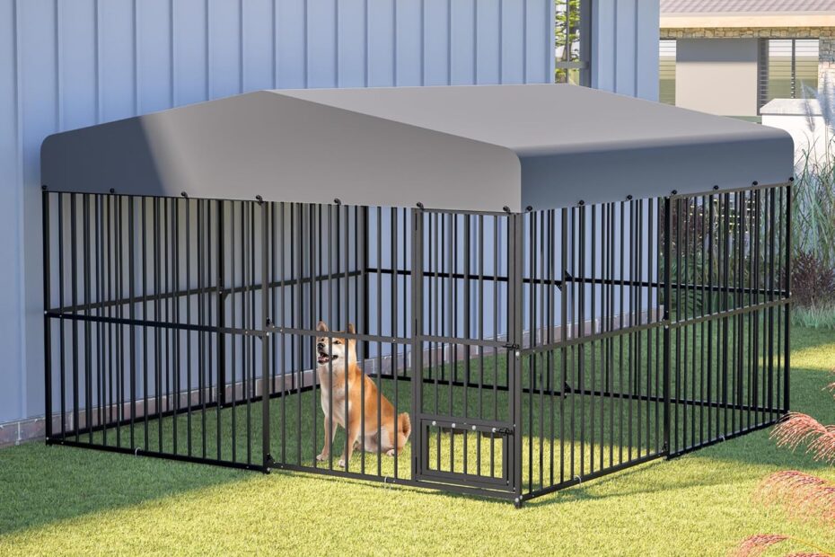 The Ultimate Outdoor Dog Kennel: Space, Security, and Shelter for Your Large Pup!