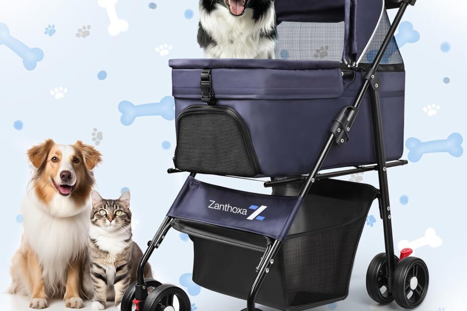 The Ultimate Pet Stroller: Lightweight, Foldable & Perfect for Medium Dogs!