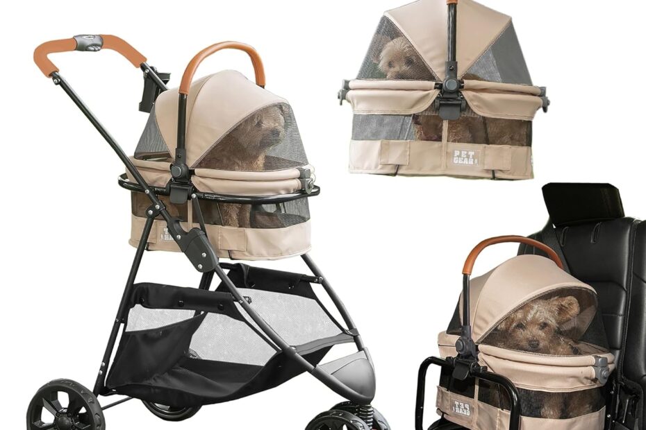 The Ultimate Travel Solution: Pet Gear's 3-in-1 Stroller, Carrier, and Booster Seat for Your Furry Friend