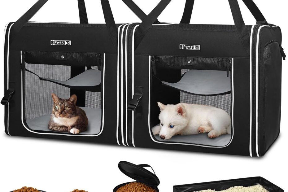 Travel Smart: Review of the Petskd Portable Double Cat Carrier for Adventures with Your Feline Friends!