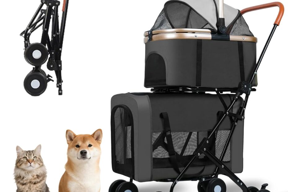 Ultimate Comfort: Review of the Foldable Double Pet Stroller for Small & Medium Dogs