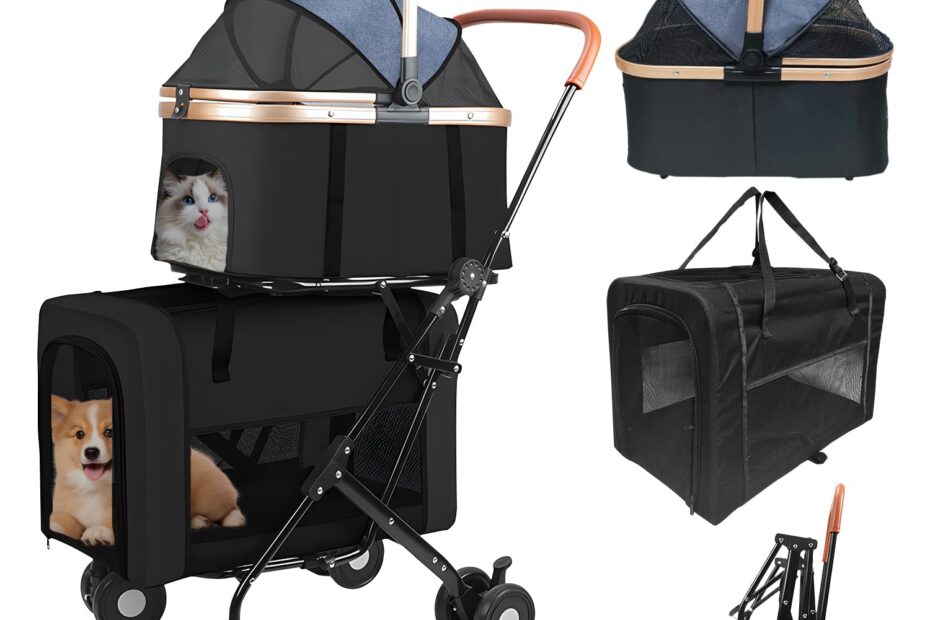 Ultimate Comfort: The Double Pet Stroller for Your Furry Duo!