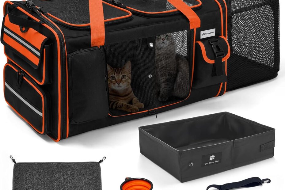 Ultimate Comfort: The Expandable Extra Large Cat Carrier for Your Feline Friends!