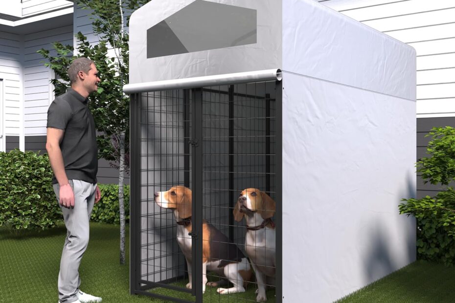 Ultimate Large Dog Kennel: Windproof, UV-Proof & Secure for Your Backyard!