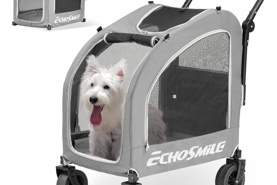 Unleash Convenience: The EchoSmile 4 Wheels Pet Stroller Review
