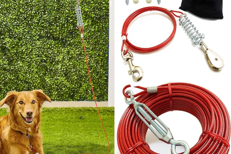 Unleash Freedom: Heavy Duty Aerial Dog Tie Out Trolley System Review