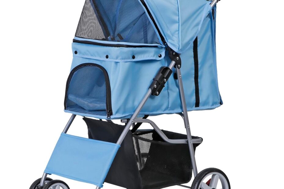 Discover the Ultimate Comfort: 4 Wheels Foldable Pet Jogger Stroller Review!