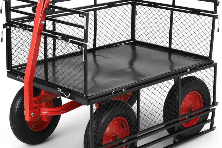 Sturdy & Versatile: Review of the 1400Lbs Heavy Duty Garden Cart