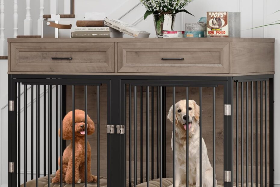 Stylish & Functional: The Best 47" Wooden Dog Crate for Every Pup!