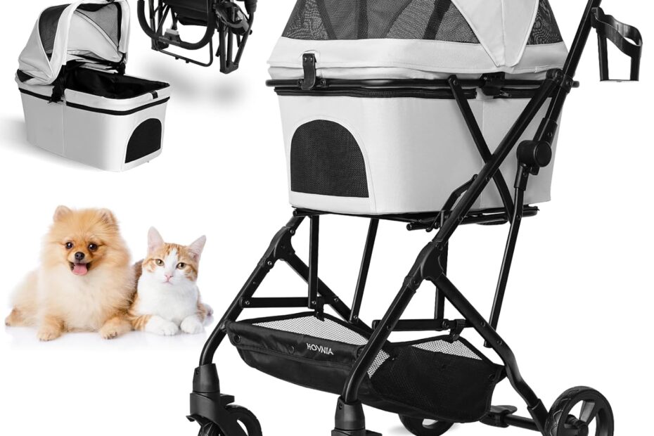 The Ultimate Dog Stroller: Travel in Style with the 3-in-1 Lightweight Carrier!