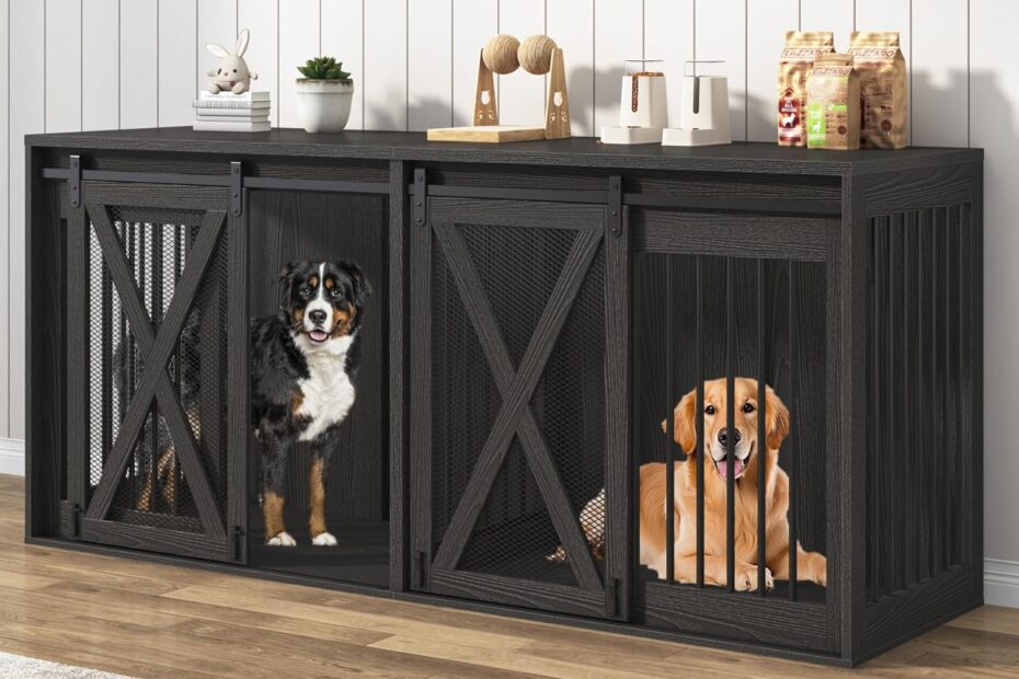 The Ultimate XXL Dog Crate: Stylish Comfort for Two Large Dogs!