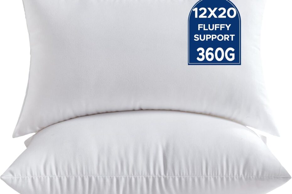 Transform Your Space: Review of 12x20 White Lumbar Pillow Inserts for Ultimate Comfort