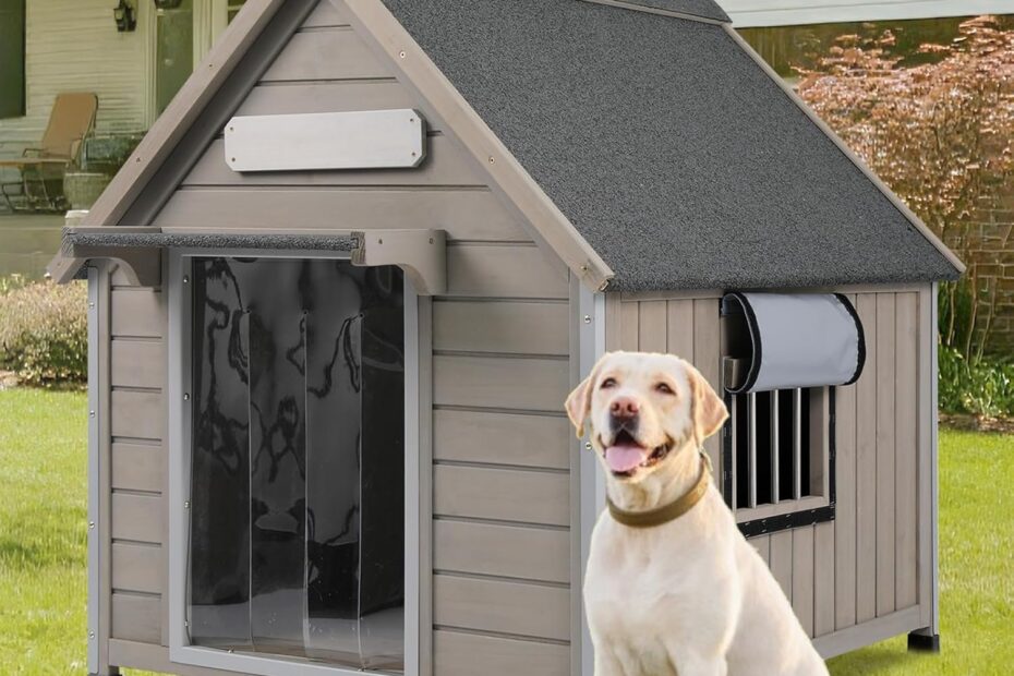 Ultimate Comfort: The Large Wooden Dog House That Stands Up to the Elements!