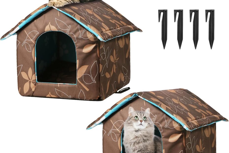 Ultimate Shelter: 2PCS Weatherproof Cat Houses for Feral Friends!